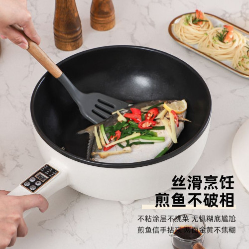 電炒鍋一體式炒菜不沾鍋插電式多功能電煮鍋家用電火鍋宿舍電熱鍋