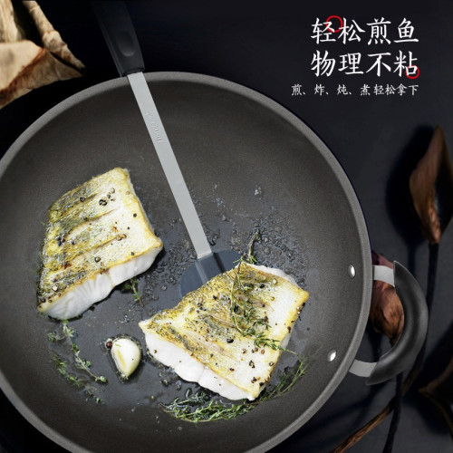 翰樂 雙耳大鍋硬質陽極氧化無塗層大容量40cm42cm飯館酒店炒鍋