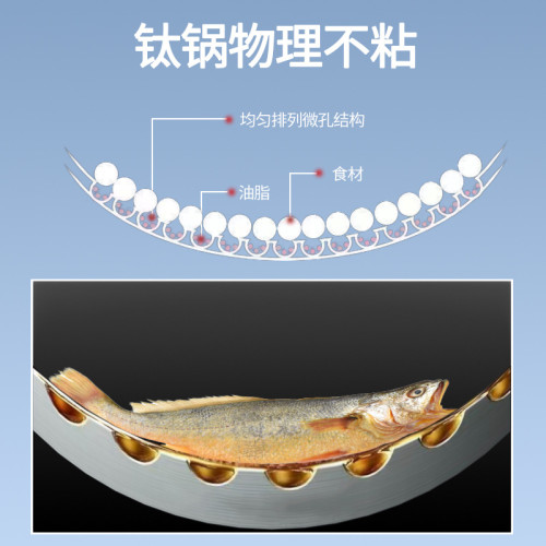 純鈦鍋無塗層鈦熔覆鈦工藝不沾炒鍋家用不沾鍋電磁爐瓦斯爐炒