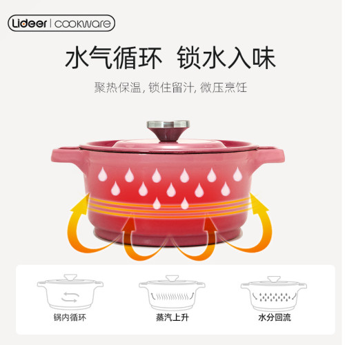 琺瑯鍋鑄鐵迺醬家用燉鍋燉盅砂鍋湯鍋燜燒鍋不沾鍋多功能電磁爐