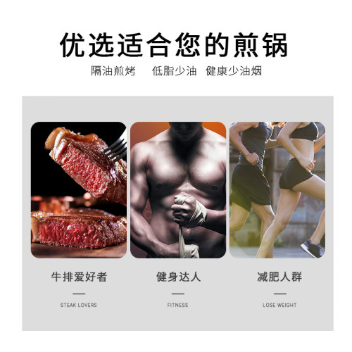 鑄鐵平底鍋牛排條紋煎鍋不沾鍋電磁爐通用家用戶外用攜帶方便