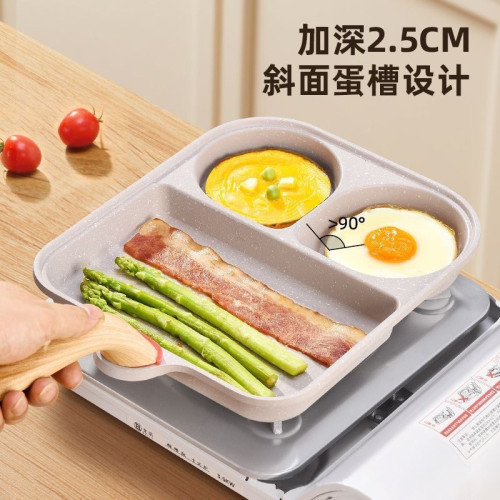 輔食早餐煎蛋鍋雞蛋漢堡多功能不沾鍋複底牛排電磁爐鍋具煎鍋家用