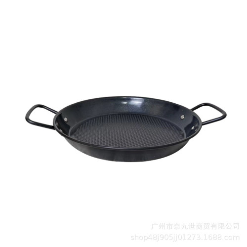 牛肋條鍋專用牛排煎鍋商用不沾鍋雙耳平底卡式烤盤烤肉海鮮飯鍋