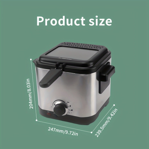 Stains Steel Electric Fryer with Large Viewing Window