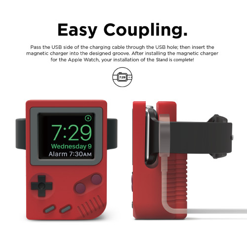 適用蘋果手錶充電支架遊戯機Apple watch3/4/5/6矽膠充電底座桌面