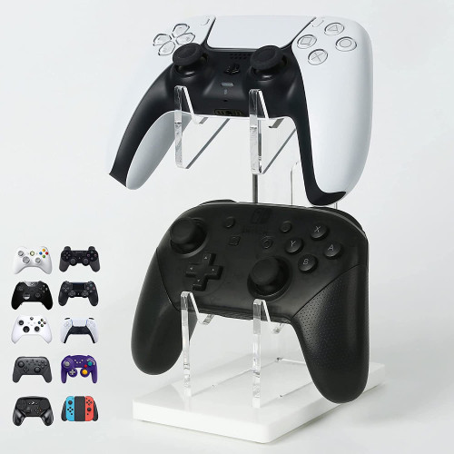 工廠批髮亞克力遊戯手柄展示架PS4無線展示架透明藍桌面展示支架