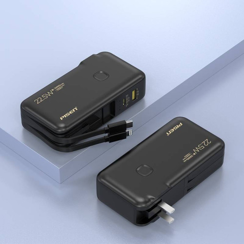 品勝電霸充電寶10000安培自帶插頭22.5W快充自帶雙線2萬行動電源
