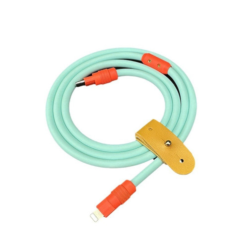 拼色超軟矽膠數據線適用蘋果iPhone15華爲小米OPPO手機超快充電