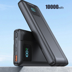 自帶線大容量充電寶數顯快充可攜式行動電源40000mAh PowerBank