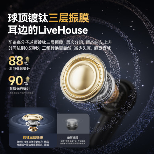 音貝奇Real 1 Pro藍牙耳機主動降噪無線運動入耳式高音質2024新款