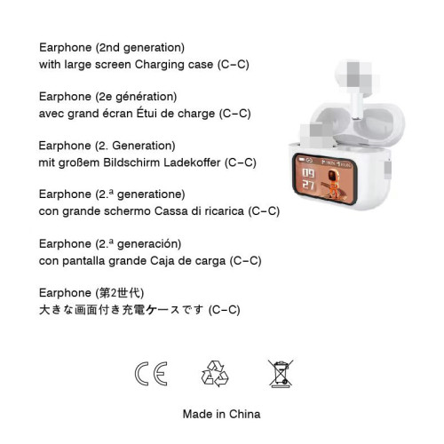 A9 pro anc帶顯示屏螢幕降噪 pro2適用華爲安卓藍牙耳機
