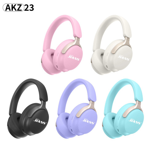 2024新品 AKZ-22無線新款頭戴藍牙耳機馬卡龍色 插卡FM