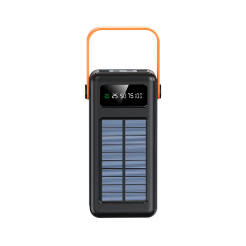 大容量5W100000安培自帶線充電寶戶外露營太陽能行動電源