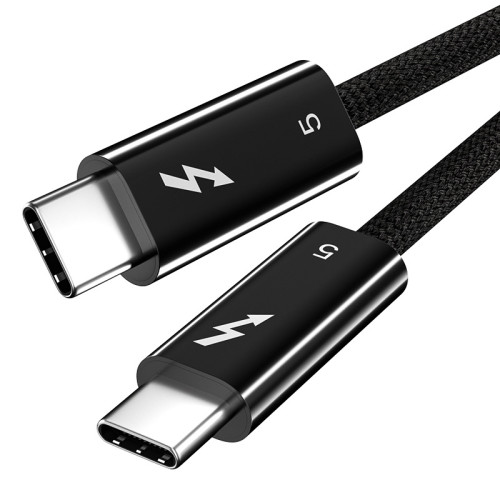 雷電5Type-C數據線鍍銀同軸120G傳輸16K全功能兼容240W快充線