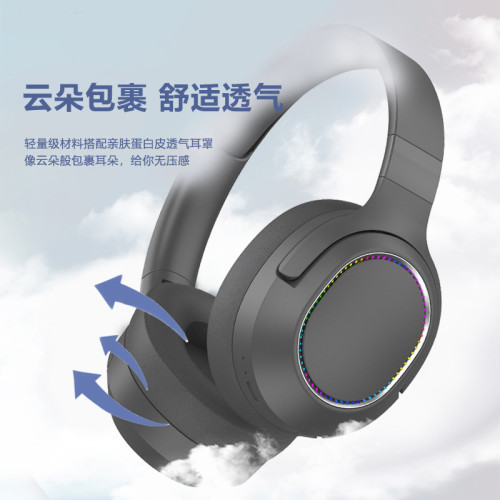 跨境頭戴式耳機藍牙無線新款重低音音樂耳麥不入耳亞馬遜外貿爆款
