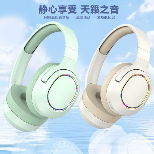 跨境頭戴式耳機藍牙無線新款重低音音樂耳麥不入耳亞馬遜外貿爆款