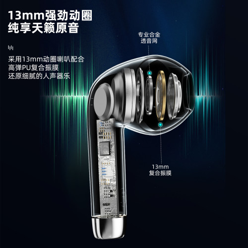 高清數顯真無線藍牙耳機藍牙5.4入耳式tws耳機通話降噪立體音