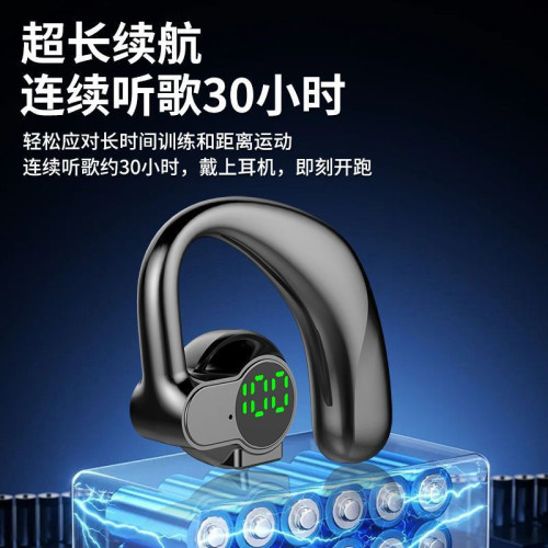 左右可戴單耳耳式大音超長續航手機通用數字顯示可旋轉藍牙耳機掛