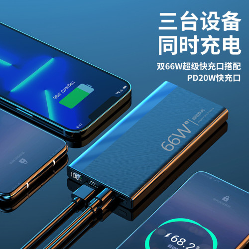 【3C國標認証】充電寶快充66w可上飛機20000安培行動電源