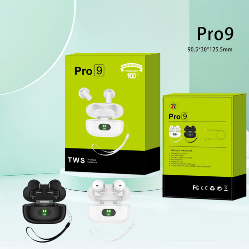 新款pro9藍牙耳機無線降噪高音質可攜式高級超長續航入耳式耳機