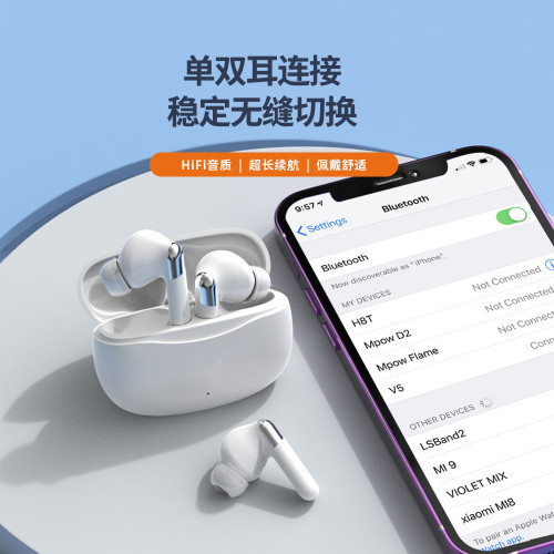 新品YW15藍牙耳機入耳式超長續航無線運動雙耳ANC主動降噪耳機