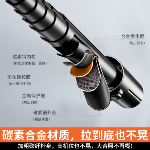 丟丟桿自動彈開2025新款旅遊可攜式藍牙遙控器自拍桿手持落地三腳架