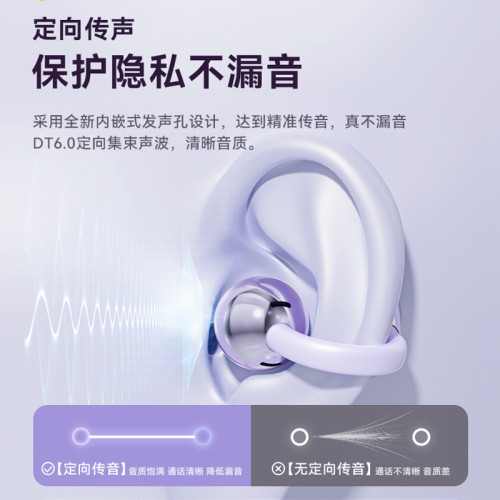 新款M79耳夾式數顯OWS氣傳導開放式不入耳骨傳導無線藍牙耳機