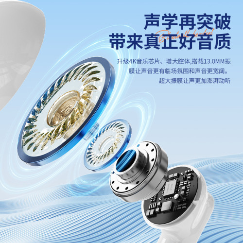 爆款藍牙耳機大電量智能降噪真無線適用入耳式運動TWS耳機