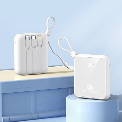 3C認証超快充電寶可攜式自帶線20000安培新款數顯行動電源