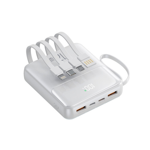 充電寶自帶四線120W超級快充20000安培大容量可攜式行動電源