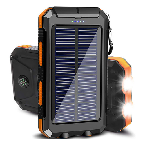 戶外防水太陽能充電寶20000mah大容量指南針行動電源