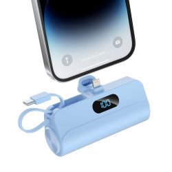KC/PSE/CE/UL迷你自帶線膠囊充電寶小巧可攜式充電寶power bank