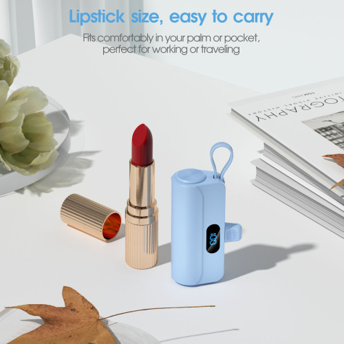 KC/PSE/CE/UL迷你自帶線膠囊充電寶小巧可攜式充電寶power bank