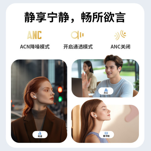 LX-50智慧屏ANC+ENC降噪藍牙耳機入耳無痛高音質新款