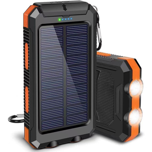 戶外防水太陽能充電寶20000mah大容量指南針行動電源