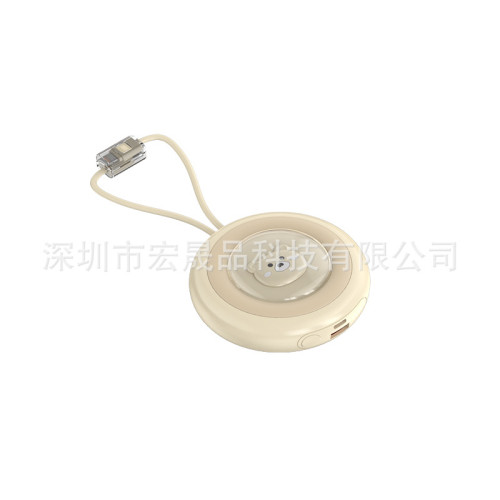 新款迷你自帶雙線充電寶20000mah圓包手提行動電源禮盒禮品裝