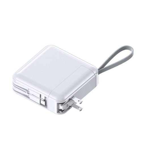 快充可拆卸AC插頭自帶線1/2萬安培充電寶PD行動電源