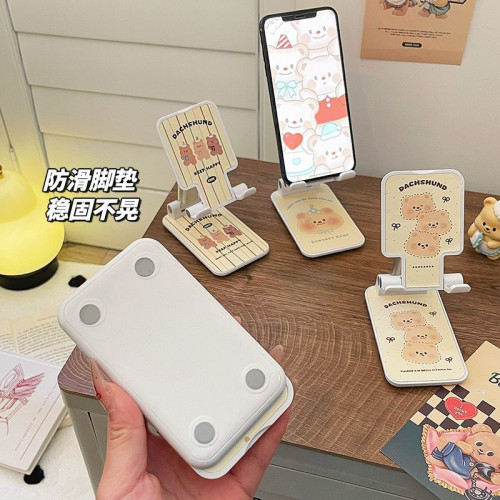 卡通手機支架嬾人學習追劇床頭桌面可伸縮折曡多功能便攜支撐架