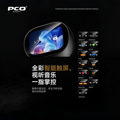 2025新款AI翻譯藍牙耳機入耳式typec彩色螢幕內置APP長續航無線耳機