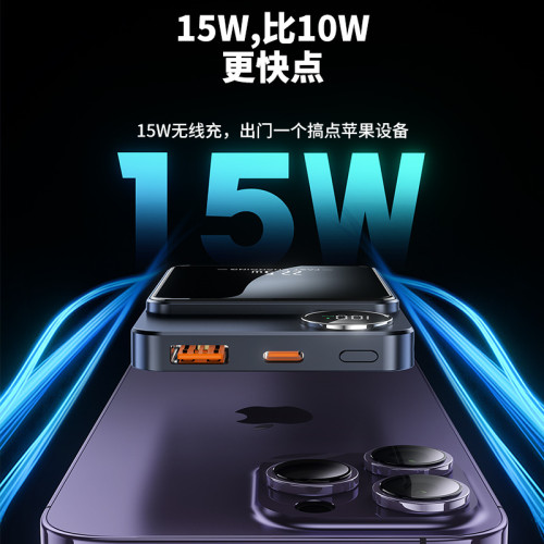 Magsafe磁吸無線快充行動電源超薄可攜式禮品充電寶20000安培