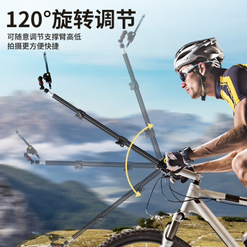 騎行手機支架拍攝直播自行車山地眡角全景固定公路運動相機自拍杆