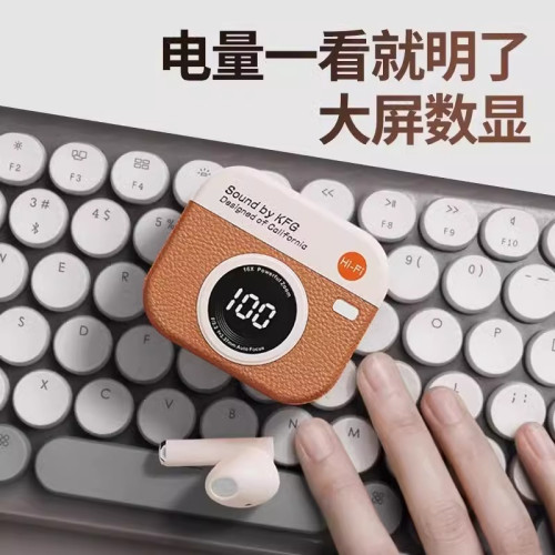 真無線藍牙耳機復古風2025新款復古降噪半入耳式新款超長續航