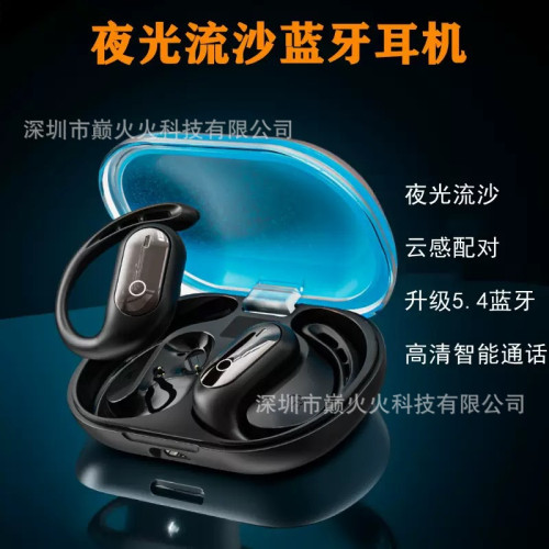 TK爆款夜光流沙XG23PRO翻譯藍牙耳機夜發光帶數顯MINISO