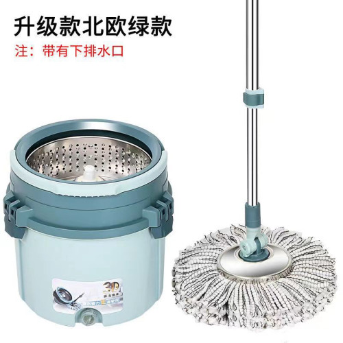 單桶旋轉拖把家用不鏽鋼高溫入伏深度清潔拖布桶免甩水簡易拖把