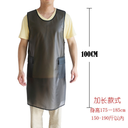 新款防水透明圍裙TPU環保廚房烘焙創意寵物店免系帶工作服 亞馬遜