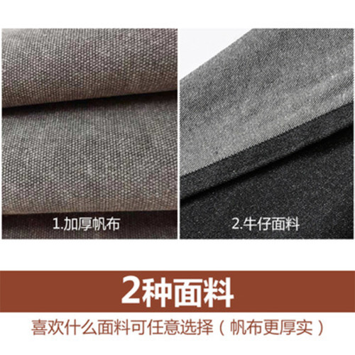 亞馬遜牛仔圍裙口袋皮條創意皮革背帶理髮師工作服厚帆布圍裙批髮