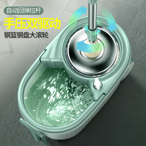 新款輪子旋轉拖把免手洗家用一拖墩布桶拖地神器自動甩嬾人拖布淨