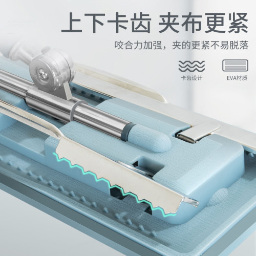 拖把家用拖布平板一拖淨夾固式吸水替換布乾溼兩用廚房地板專用拖