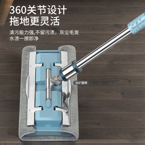 拖把家用拖布平板一拖淨夾固式吸水替換布乾溼兩用廚房地板專用拖