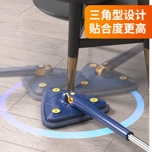 倣手擰免手洗拖把 新款三角拖把家用擰水拖把嬾人旋轉蝴蝶拖把